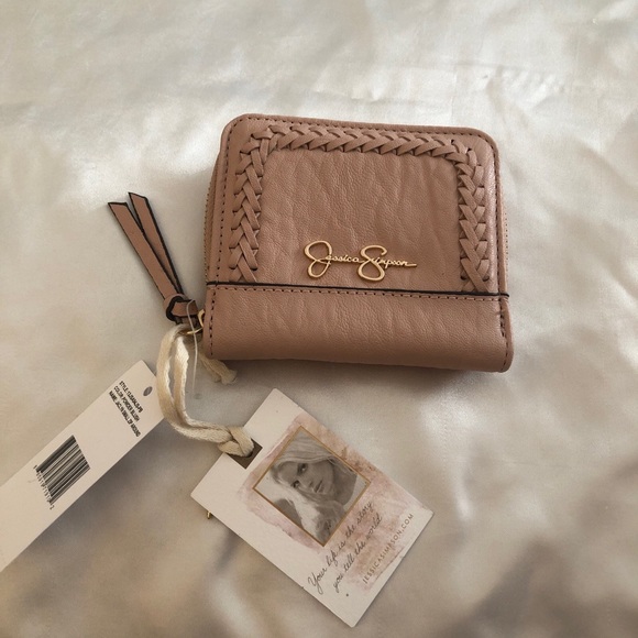 Jessica Simpson Jaclyn Small ZA Faux Leather Wallet Color Powder Blush NWT - Picture 2 of 14